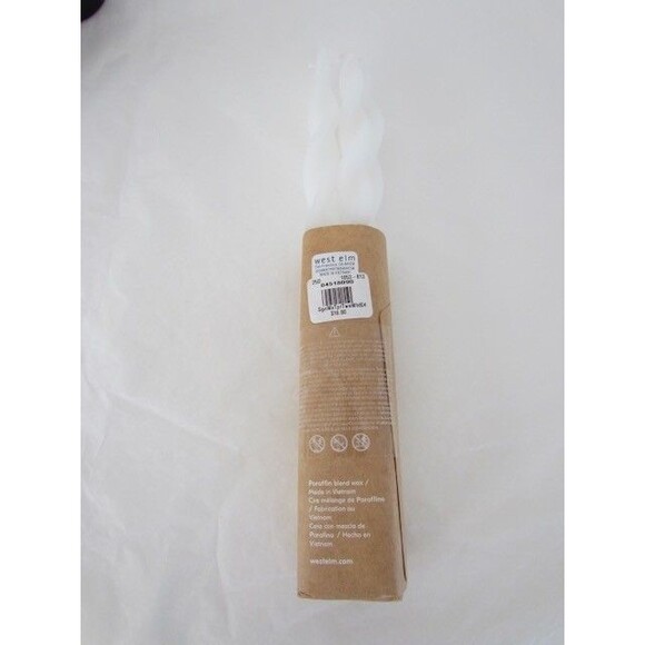 West Elm Tira Wood Taper Candle Holders Black Ash  Set 3 w Candles - Picture 10 of 13